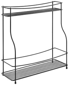 Черен двуетажен допълнителен рафт за кухня Lava Balsamico - Metaltex
