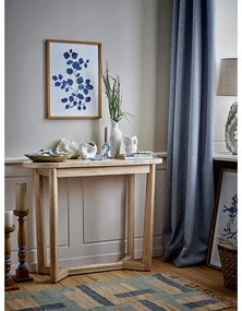 Конзолна маса от масивно каучуково дърво в естествен цвят 35x100 cm Serrone – Bloomingville