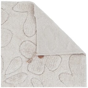 Кремав ръчно изработен памучен детски килим подходящ за пране 120x180 cm Gentle Flora – Nattiot