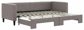 3196576 vidaXL Канапе с изтеглящо разтегателно легло таупе 80x200 см плат