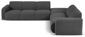 Тъмносив ъглов диван от плат букле (десен ъгъл) Molino - Micadoni Home