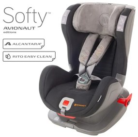 Столче за кола 9-25 кг. с IsoFix Glider Softy AVIONAUT - черно/сиво