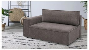 Светлокафяв модул за диван от велур, ляв ъгъл Nihad modular – Bobochic Paris