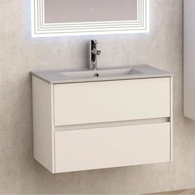 Конзолен PVC шкаф ICP 7955 + МИВКА ICC 8066G СИВ MAT, 79x45x55см