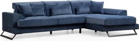 Син ъглов диван (десен ъгъл) Frido - Balcab Home