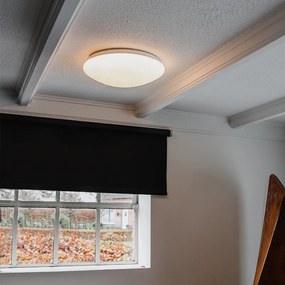 Таванна лампа бяла 33 см с LED и димер с дистанционно управление - Iene