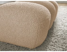 Бежова табуретка от прежда с примки от букле Hippolyte – Bobochic Paris