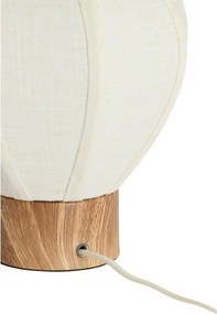Кремава метална настолна лампа с текстилен абажур (височина 23,5 cm) Kyzo – Light &amp; Living