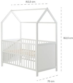 Бяло детско легло 70x140 cm - Roba