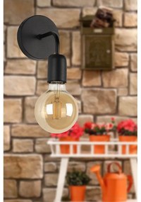 Черна метална стенна лампа Mosso - Squid Lighting