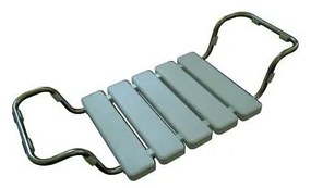 Седалка за вана 84x13 см, сребриста/бяла