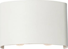 Външна стенна лампа бяла с LED 4-светлина IP54 - Silly