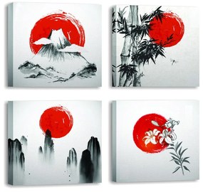 Картини в комплект от 4 бр. 30x30 cm Zen - Wallity