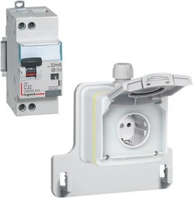 Legrand Контакт шуко 16A с ДТЗ Green'up Access IP66 IK08 за зареждане на електрически и хибридни автомобили до 3,7kW  - 090470