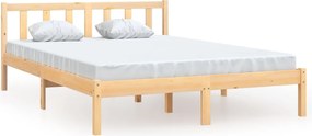810087 vidaXL Рамка за легло, бор масив, 150x200 см, King Size