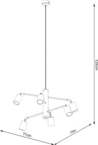 Черно метално висящо осветително тяло Virta – Sollux