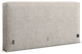 Бежово двойно легло 180x200 cm тапицирано с място за съхранение с включена подматрачна рамка Simon Olivia – Micadoni