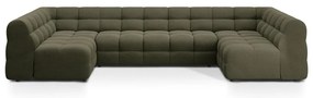 Зелен ъглов диван (U форма) Kendal – Micadoni