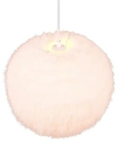 Кремава висяща лампа ø 35 cm Furry - Trio