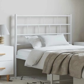 355737 vidaXL Метална табла за глава, бяла, 100 см