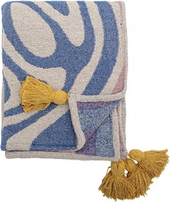 Синьо одеяло със смес от памук 130x160 cm Arlie – Bloomingville