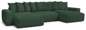 Зелен ъглов диван от рипсено кадифе Voltaire – Bobochic Paris