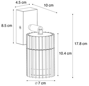 Дизайнерски външен таванен прожектор черен IP44 - Борис