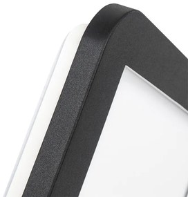 Таванна лампа черна 22,5 см квадратна с LED 3-степенен димер IP44 - Steve