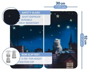 Капаци за печка в комплект от 2 броя от закалено стъкло 30x52 cm - Maximex