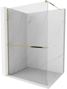 Mexen Kioto+ душ паравана с рафт Walk-in 100 x 200 см, прозрачен, златен - 800-100-121-50-00