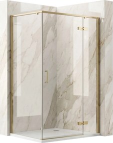 Душ кабина Rea Bruno 100x80 Brush Gold