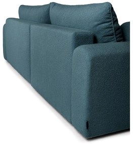 Син разтегателен ъглов диван от букле (ляв ъгъл) Quinoa – Bonami Selection