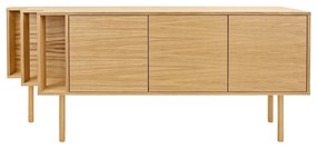 Скрин от декор от дъб в естествен цвят 189x65x44 cm Shift – Woodman