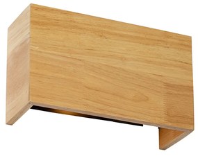 Рустикална стенна лампа дъбово дърво 2 светлини - Otan