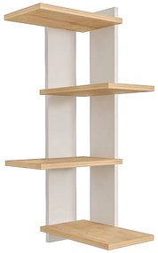 Бял естествен стенен шкаф за книги от бор 38x90 cm Perry - Gauge Concept