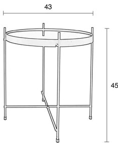 Сгъваема маса в сребристо Cupid - Zuiver