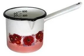 Емайлирано джезве 10см с декор GERBERA 66/10-600мл РЯ-(1-905/1856)