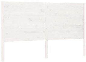 818741 vidaXL Табла за спалня, бяла, 206x4x100 см, бор масив