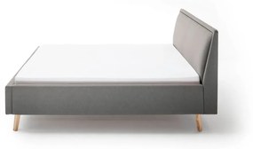 Светлосиво двойно легло с решетка и място за съхранение , 180 x 200 cm Frieda - Meise Möbel