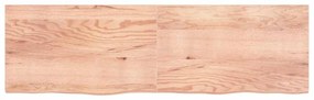363730 vidaXL Стенен рафт светлокафяв 200x60x(2-4) см обработен масивен дъб