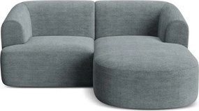 Тъмносив ъглов диван от рипсено кадифе (десен ъгъл) Campi – Cosmopolitan Design