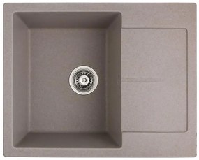 Кухненска мивка ICGS 8220SAND, Inter Ceramic, гранит, със сифон, 62x50см