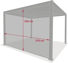 Щора за пергола Hesperide Evora, Тексалин, Графит, 4 m