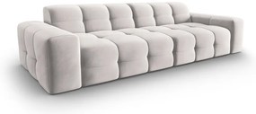 Светлосив кадифен диван 255 cm Kendal - Micadoni Home