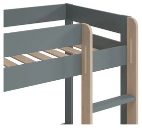Детско легло сиво-зелено 90x190 cm двуетажно с включена подматрачна рамка Angel – Marckeric