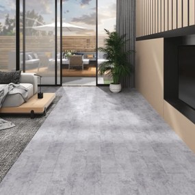 146558 vidaXL PVC подови дъски 5,02 м² 2 мм самозалепващи циментово сиво