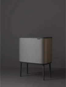 Кош за боклук Brabantia Bo Touch 651105, 36 л, Плавно и безшумно отваряне, Голям отвор, Сив