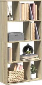 858149 vidaXL Библиотека, сонома дъб, 60x20x120,5 см, инженерно дърво
