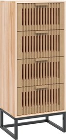 352126 vidaXL Висок шкаф, 40x30x95 см, инженерно дърво