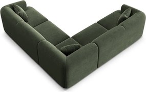 Зелен кадифен ъглов диван Campi – Cosmopolitan Design